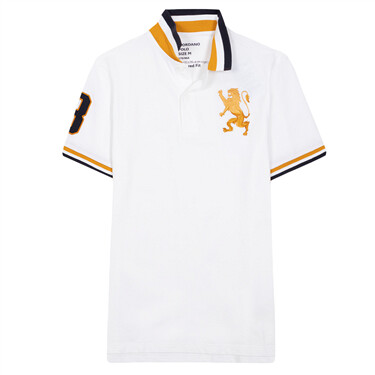 Men Cotton Lycra 3D Bold Lion Polo