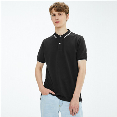 black polo shirt collar