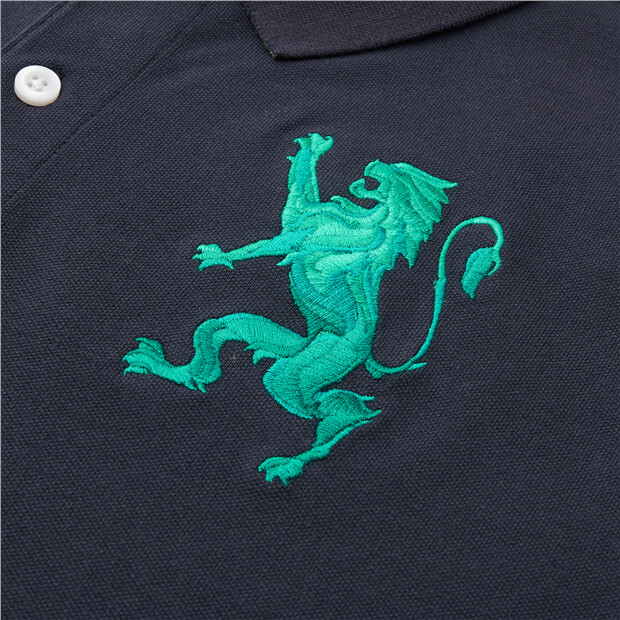 Shirt 3D Short-sleeve Polo Online Store GIORDANO Lion Embroidery |