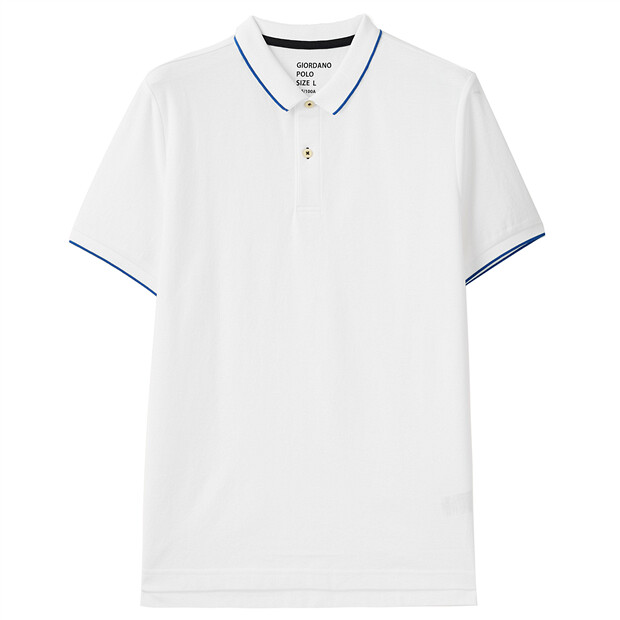 Short Sleeve Banded Bottom Polo Shirt [OH011-9611-WHITE]