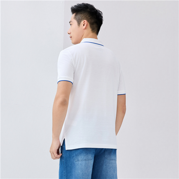 Contrast edge short-sleeve polo shirt | GIORDANO Online Store