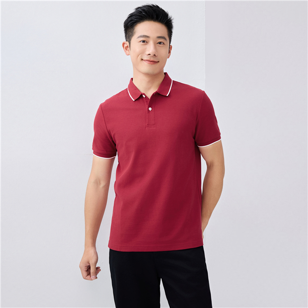 Contrast edge short-sleeve polo shirt | GIORDANO Online Store