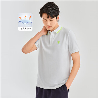 High-tech quick dry embroidery polo shirt