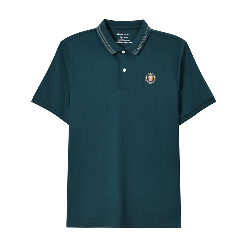 GIORDANO Online Store | เสื้อโปโลผู้ชาย Men's Slim Fit Embroidery Bold ...
