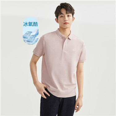 黑科技凉感冰氧酷针织刺绣短袖POLO