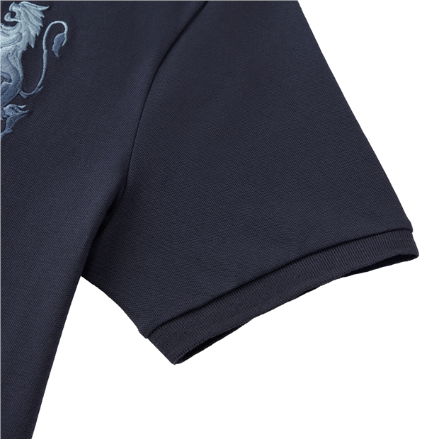 Men's Lycra Pique Embroidery Polo (3D Lion) | GIORDANO