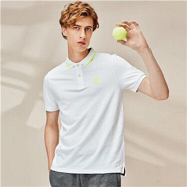 Embroidery short-sleeve polo shirt