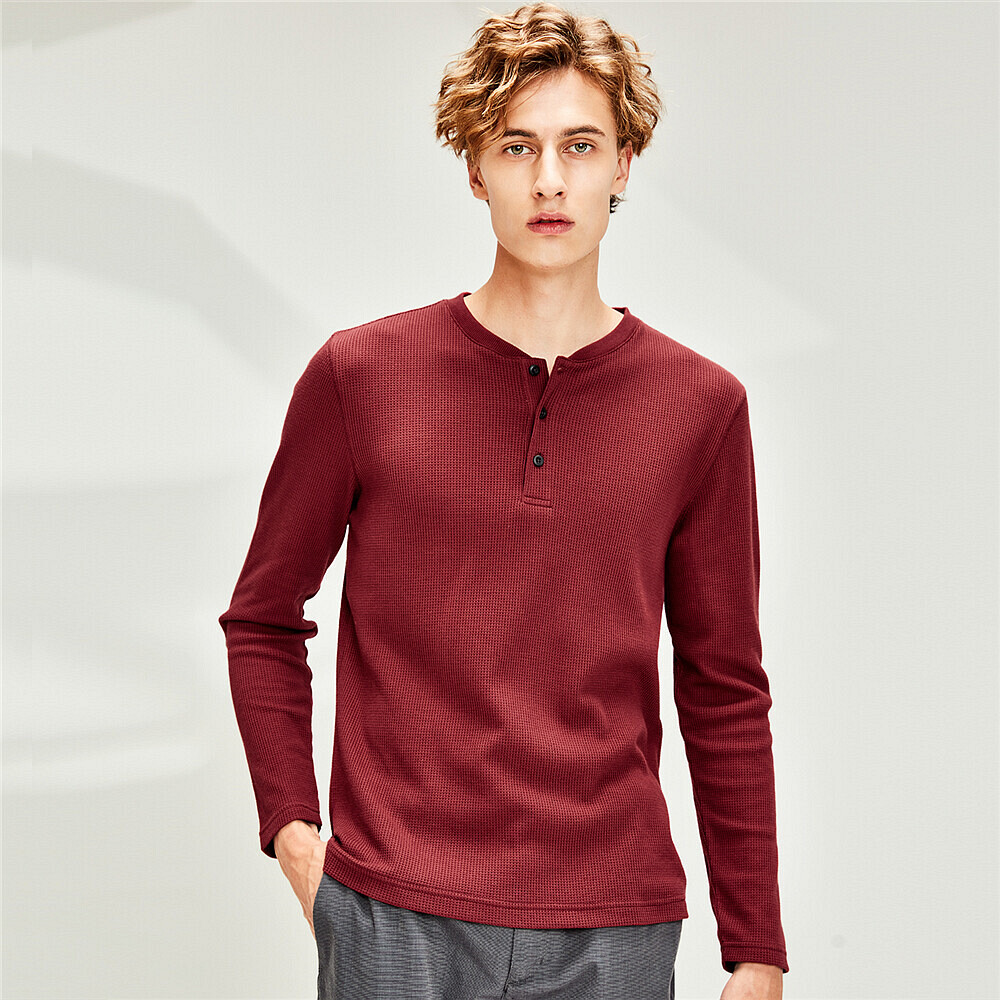 henley neck t shirt