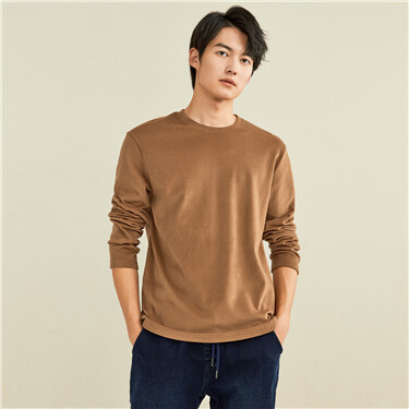 Interlock fleece crewneck tee