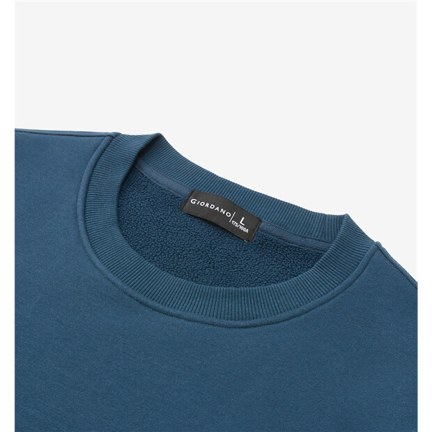 Sorona fleece-lined Letter badge sweatshirt | GIORDANO Online Store