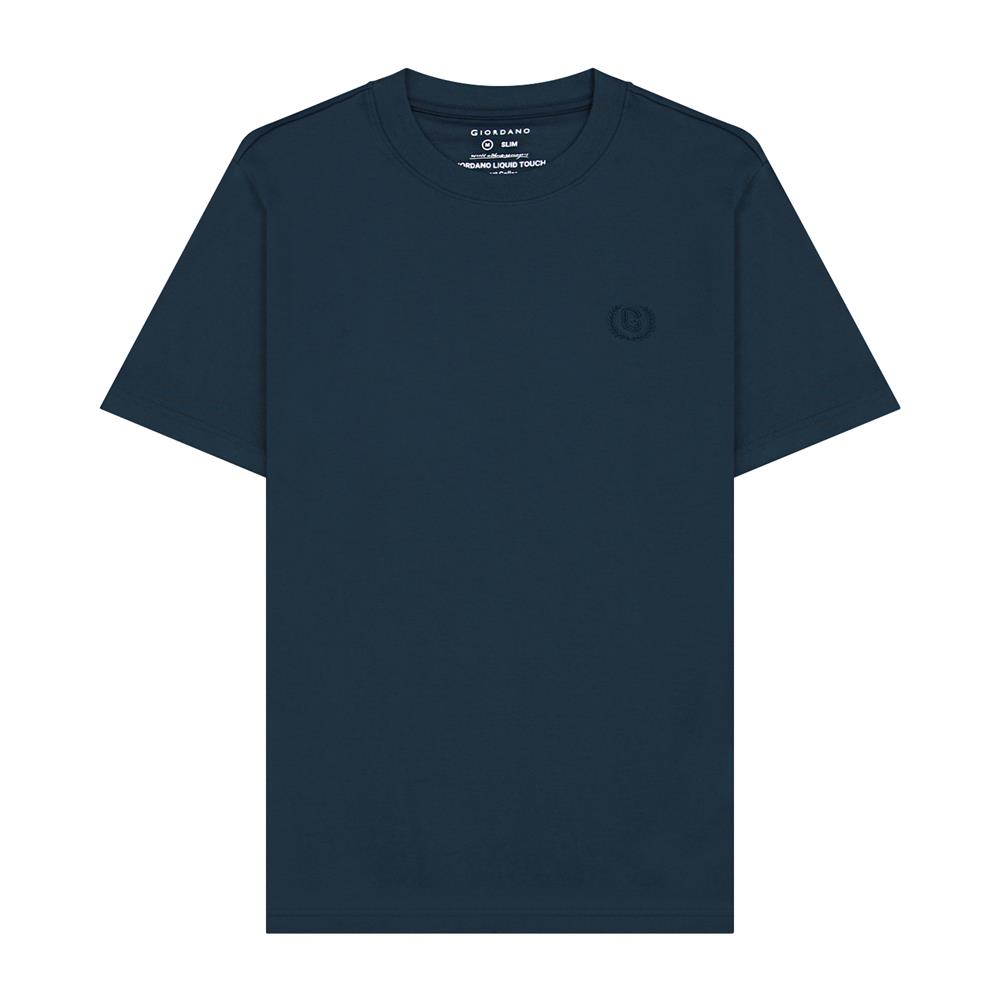 GIORDANO Online Store | เสื้อยืดผู้ชาย Men's Interlock Embroidery Tee ...