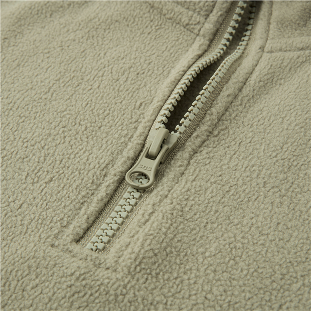 Polar fleece stand collar raglan sleeve sweatshirt