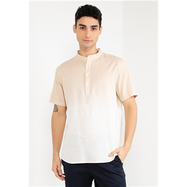 Linen Cotton Short Sleeve Slim Fit Shirt