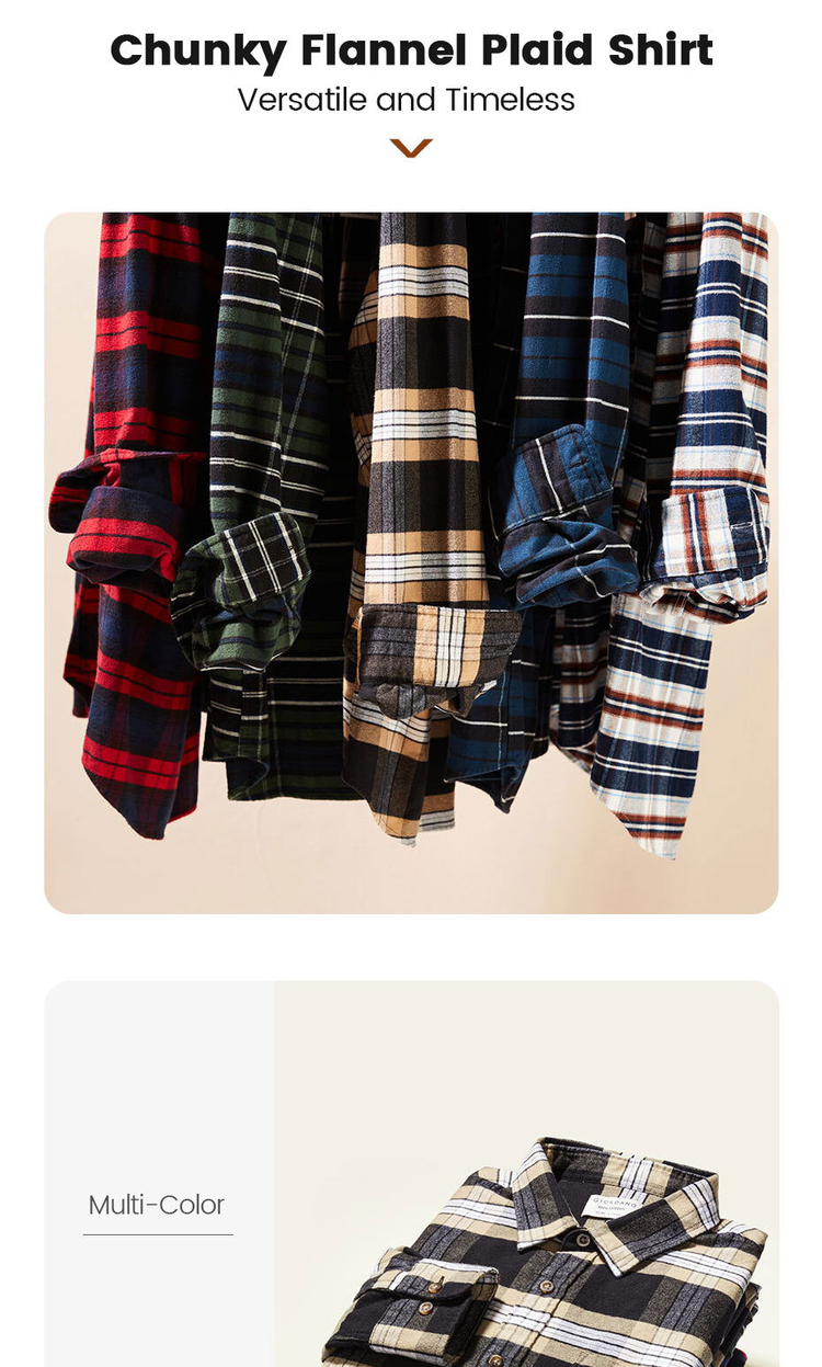 Wholesale Carbon Ground Plaid Shirt Long Sleeve Check 100% Cotton