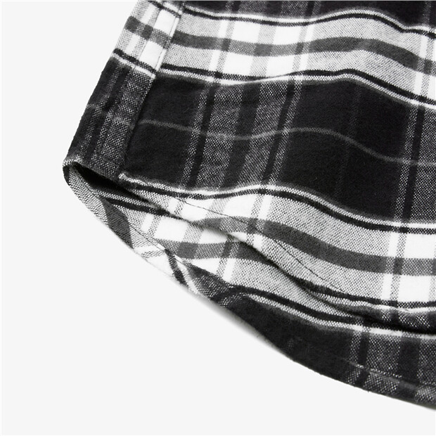 U15: Grey, Black & Tan Organic Flannel Plaid, 100% Cotton, 44 wide. $8.99  per half yard. - Islander Sewing