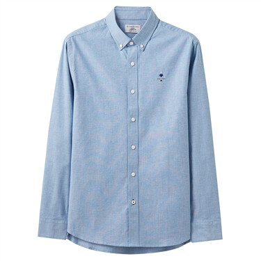 Stretchy oxford embroidery shirt