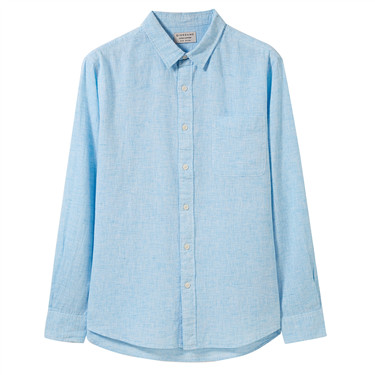 Linen-cotton long sleeves shirt