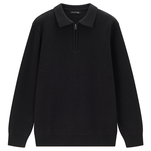 Half zip turn down collar sweater GIORDANO Online Store