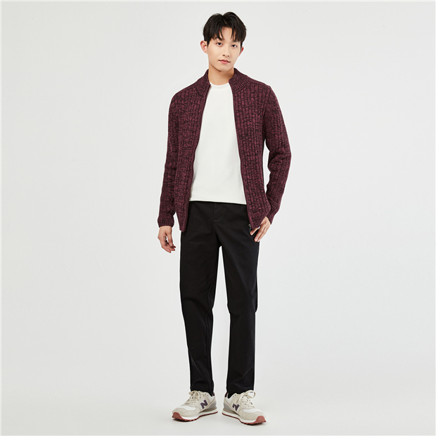 Stand collar zip front cardigan | GIORDANO Online Store
