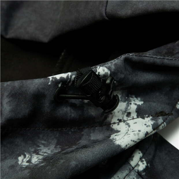 Black Camo Jacquard Polar Fleece Parka - GBNY