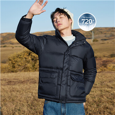 Stand collar 90% white duck down jacket