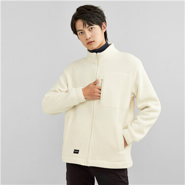 Polar fleece multi-pocket sweatshirt