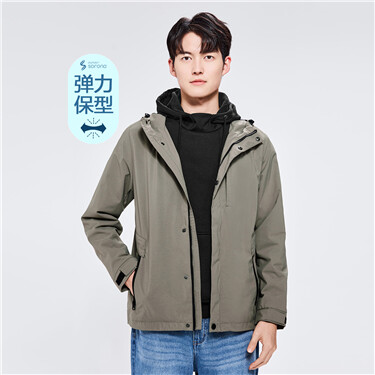 Dupont Sorona slight stretch cargo windbreaker