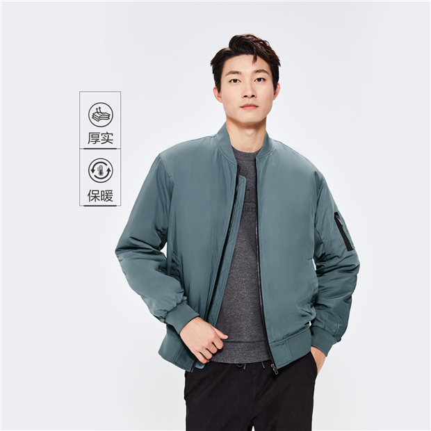 Stand collar padded bomber jacket GIORDANO Online Store