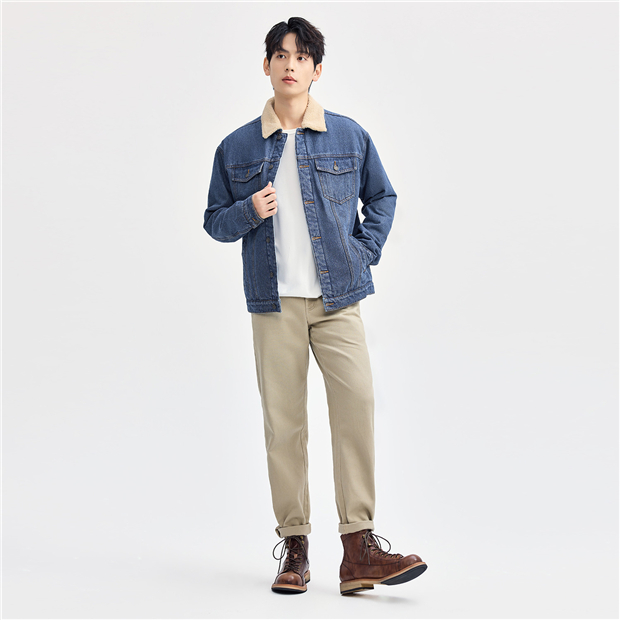 digne collarless jacket vo.4 ジャケット　ディニュ D&Co Denim & Company Blue Denim 4 Pocket Long Sleeve Jacket