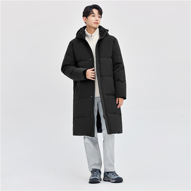 Long hoodie goose down jacket | GIORDANO Online Store