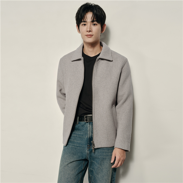 Men's Korea Collection Wool Blend Lapel Jacket | GIORDANO Online Store
