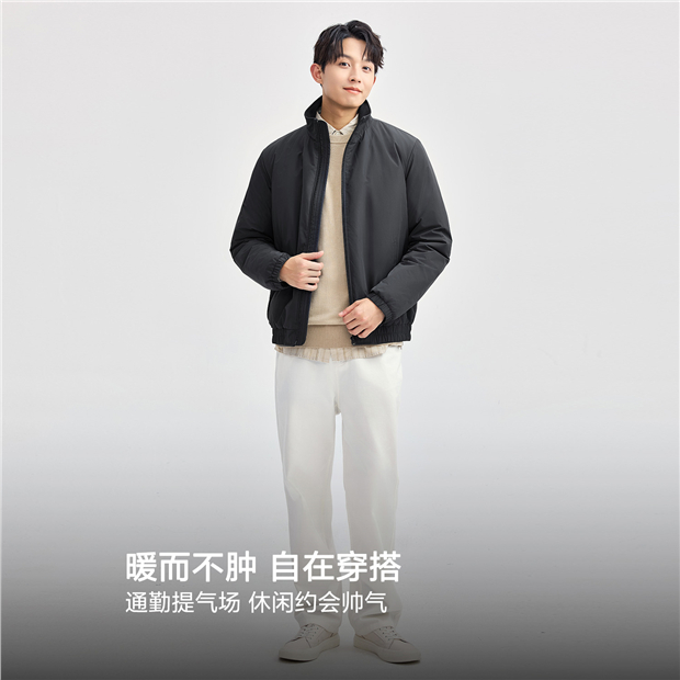 Online Exclusive] Men's Stand Collar Jacket | GIORDANO Online Store