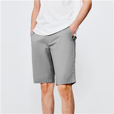 Stretchy plain color mid low rise shorts
