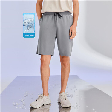 High-tech antibacterial elastic waist shorts