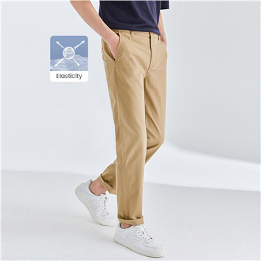 Stretchy mid-low rise solid color pants