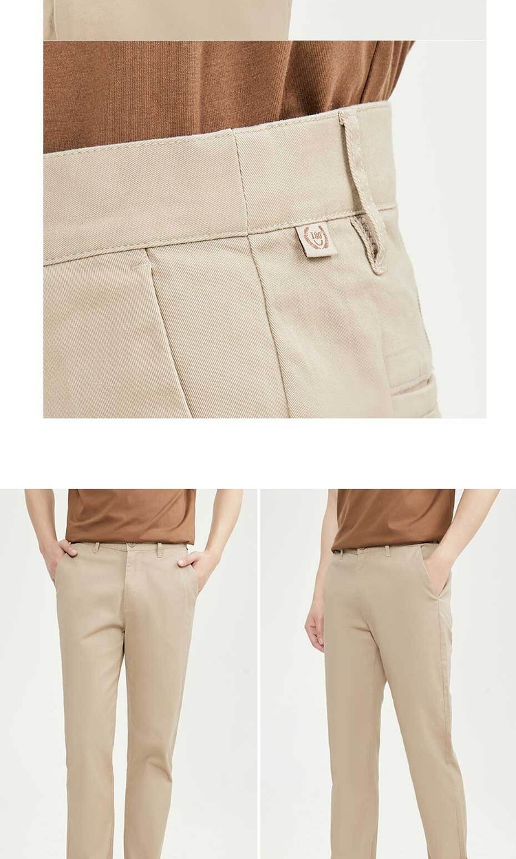 Easy care mid low rise stretchy pants | GIORDANO Online Store