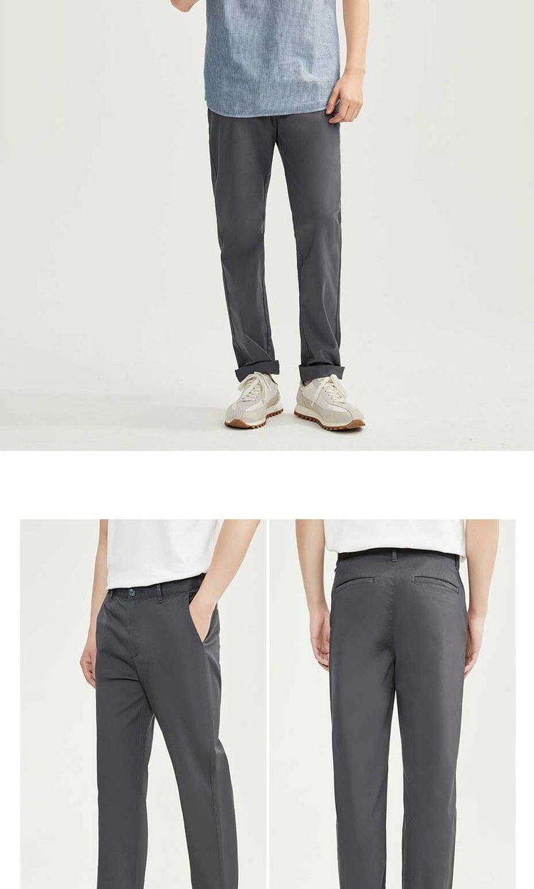 Easy care mid low rise stretchy pants