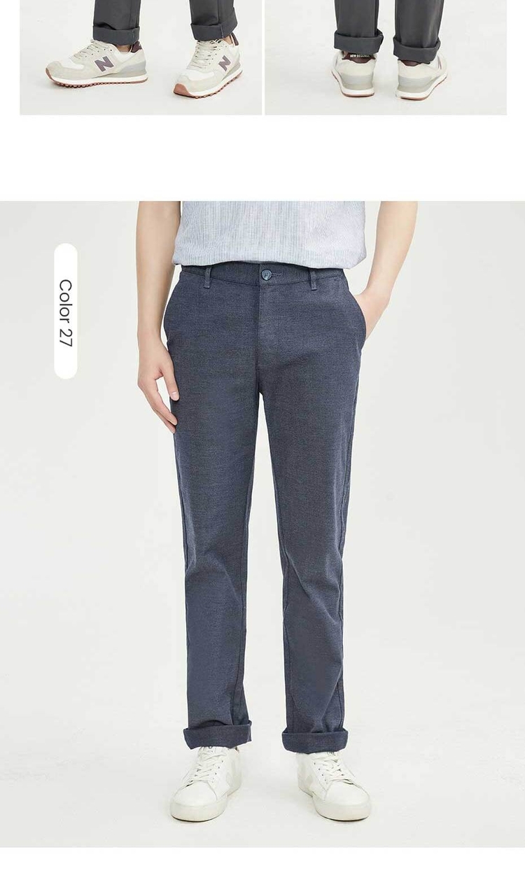 Easy care mid low rise stretchy pants