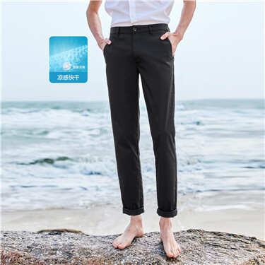 High-tech mid low rise lightweight pants