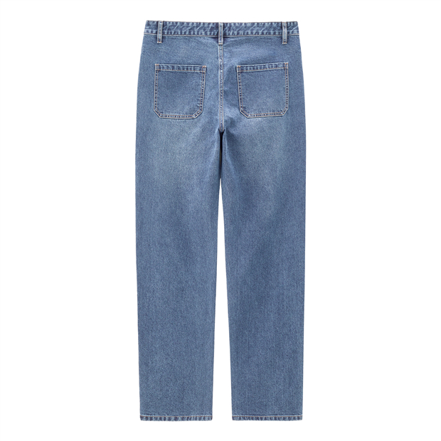 Moustache effect embroidered pocket denim jeans | GIORDANO