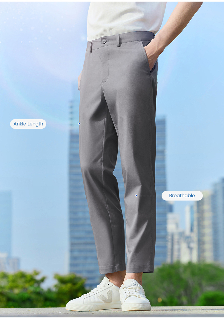 High-tech cooling mid low rise stretch pants