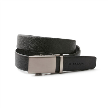 Two-layer leather automatic buckle belt