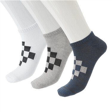 3 pairs contrast letter socks