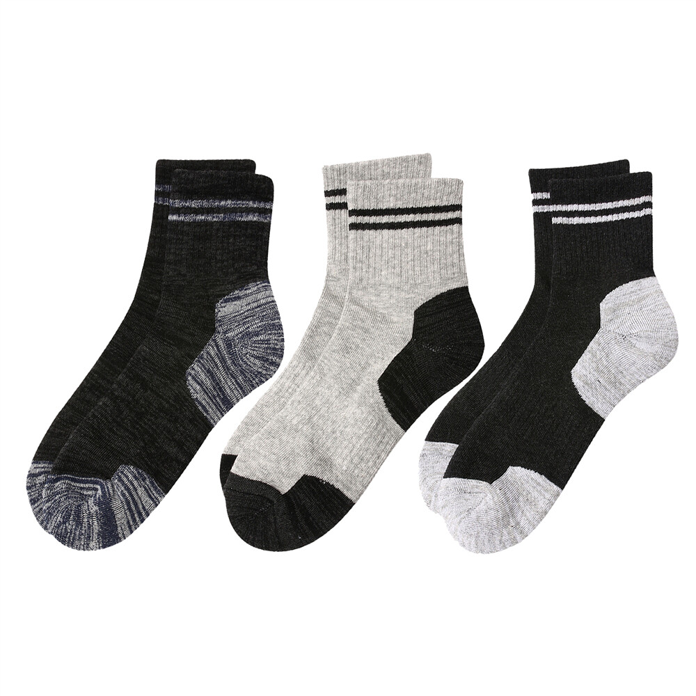 Contrast quarter socks (3-pairs) | GIORDANO Online Store