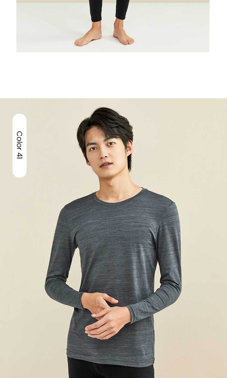 G-Warmer crewneck stretchy thermal tee | GIORDANO Online Store
