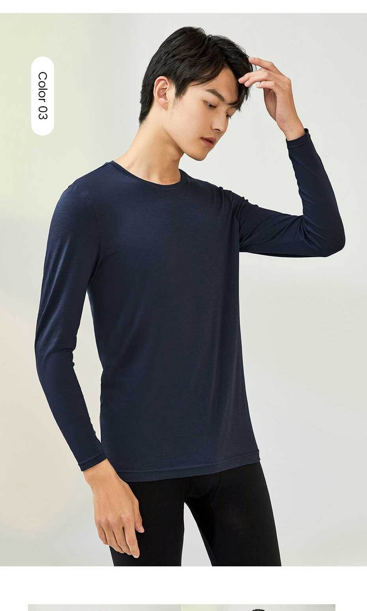 crewneck Online tee G-Warmer thermal | stretchy GIORDANO Store