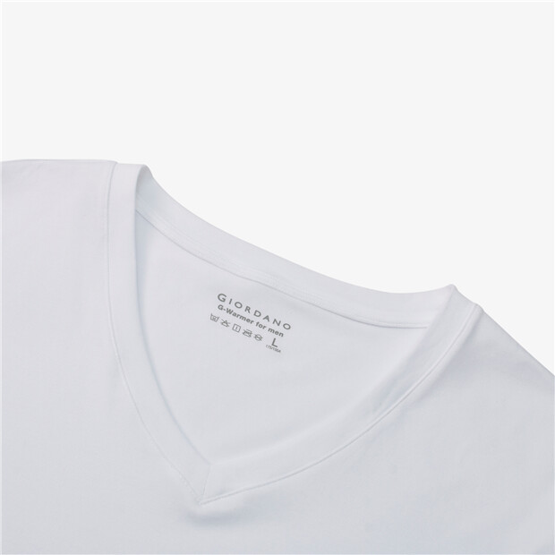 stretchy Online tee GIORDANO | Store thermal G-Warmer v-neck