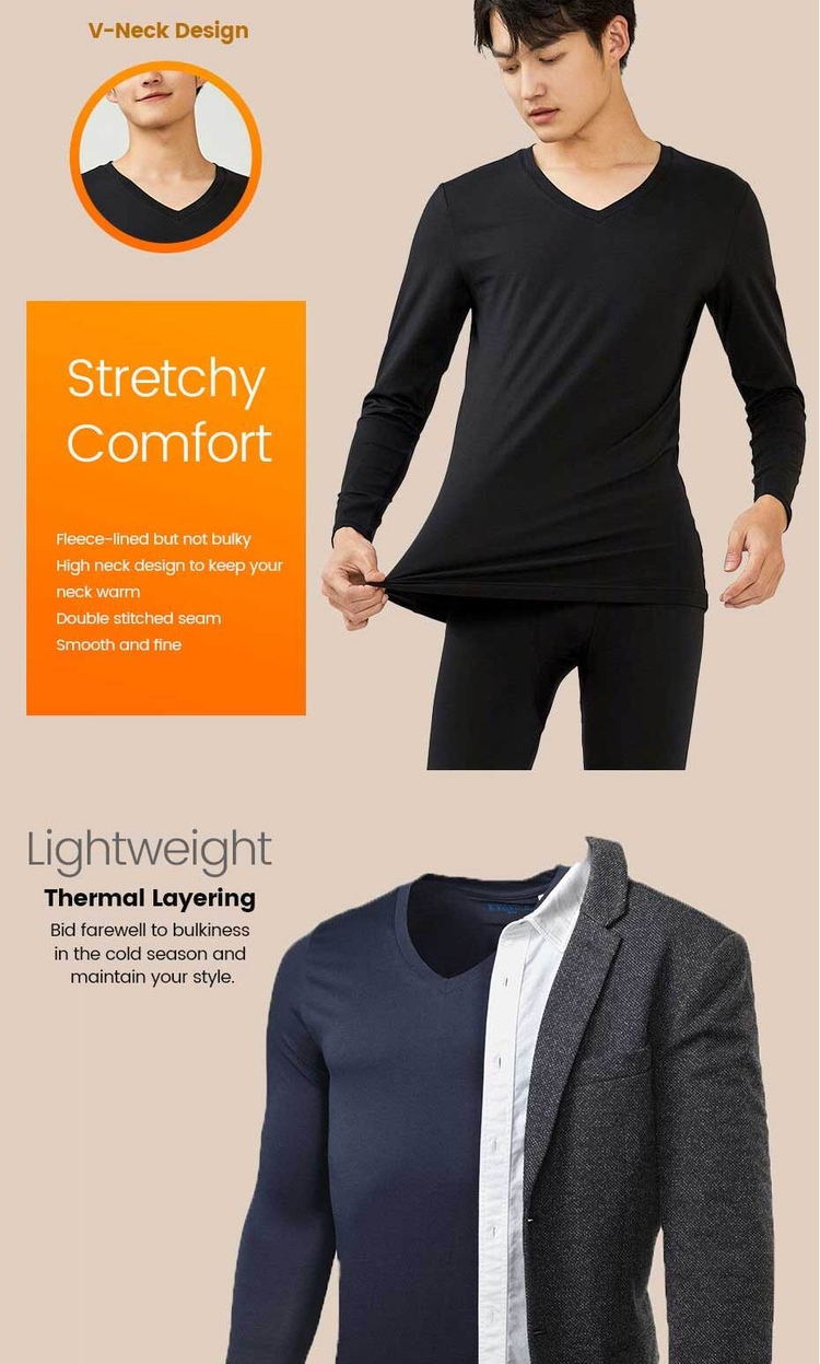 G-Warmer v-neck stretchy thermal tee