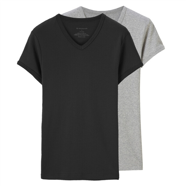 gray v neck tee