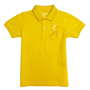 Junior 3D Lion Multi-Color Embroidery Polo